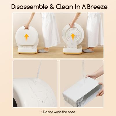 Show full view: Meowant Smart WiFi Enabled Automatic Self-Cleaning Cat Litter Box, Yellow slide 8 of 11