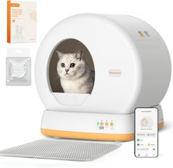 Meowant Smart WiFi Enabled Automatic Self-Cleaning Cat Litter Box, Yellow