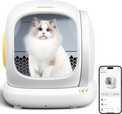 Meowant Smart WiFi Enabled Automatic Self-Cleaning Cat Litter Box, White