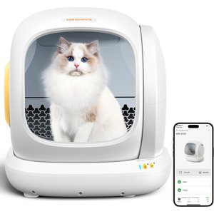 Meowant Smart WiFi Enabled Automatic Self-Cleaning Cat Litter Box, White