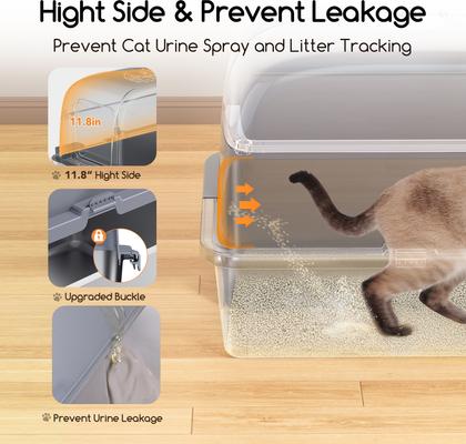 Show full view: Meowant LB02 Stainless Steel Covered Cat Litter Box slide 6 of 10
