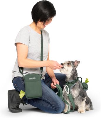 Show full view: Canada Pooch Everything Dog Walking Bag with Poop Bag Dispenser, Forest Green slide 4 of 5