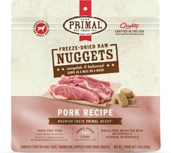 Primal Pork Formula Nuggets Grain-Free Raw Freeze-Dried Dog Food, 5.5-oz bag