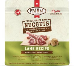 Primal Lamb Formula Nuggets Grain-Free Raw Freeze-Dried Dog Food, 5.5-oz bag