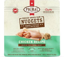 Primal Chicken Formula Nuggets Grain-Free Raw Freeze-Dried Dog Food, 5.5-oz bag