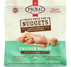 Primal Chicken Formula Nuggets Grain-Free Raw Freeze-Dried Dog Food, 14-oz bag