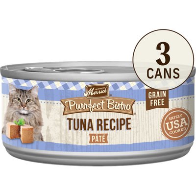 Merrick Merrick Purrfect Bistro Grain-Free Tuna Pate Canned Cat Food, 3-oz can, case of 3