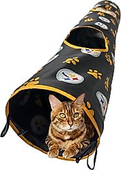 Pets First Pittsburgh Steelers Cat Tunnel Toy with Catnip slide 2 of 9