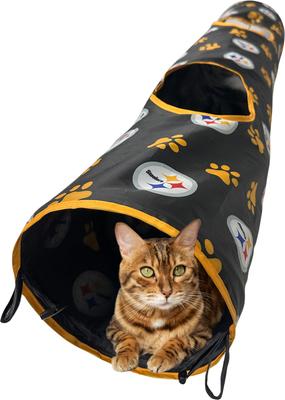 Show full view: Pets First Pittsburgh Steelers Cat Tunnel Toy with Catnip slide 9 of 9