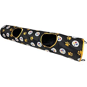 Pets First Pittsburgh Steelers Cat Tunnel Toy with Catnip