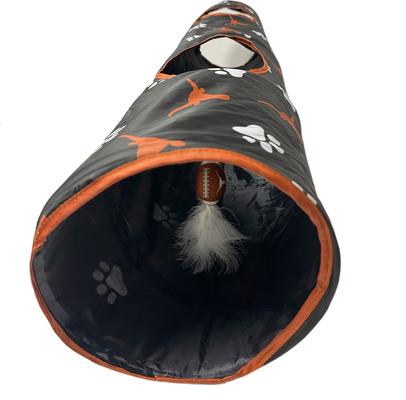 Show full view: Pets First Texas Longhorns Cat Tunnel Toy with Catnip slide 3 of 9