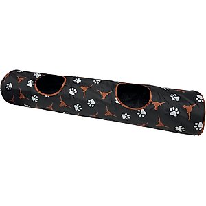 Pets First Texas Longhorns Cat Tunnel Toy with Catnip