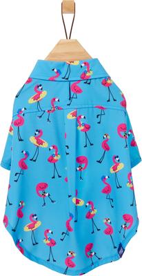 Show full view: Frisco Summer Flamingo Dog & Cat Polo Camp Shirt, Small slide 4 of 12