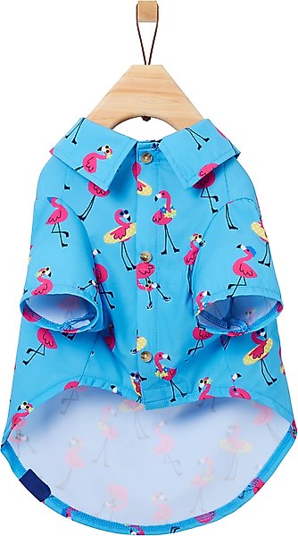 Show full view: Frisco Summer Flamingo Dog & Cat Polo Camp Shirt, X-Small slide 5 of 12