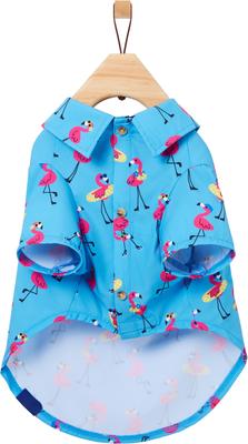 Show full view: Frisco Summer Flamingo Dog & Cat Polo Camp Shirt, Small slide 5 of 12