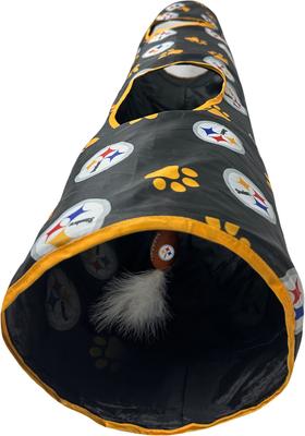 Show full view: Pets First Pittsburgh Steelers Cat Tunnel Toy with Catnip slide 3 of 9