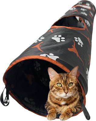 Show full view: Pets First Texas Longhorns Cat Tunnel Toy with Catnip slide 9 of 9
