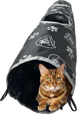 Show full view: Pets First Las Vegas Raiders Cat Tunnel Toy with Catnip slide 9 of 9