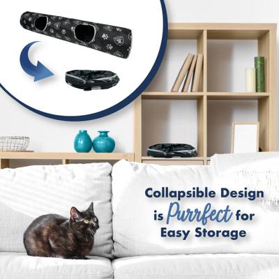 Show full view: Pets First Las Vegas Raiders Cat Tunnel Toy with Catnip slide 7 of 9