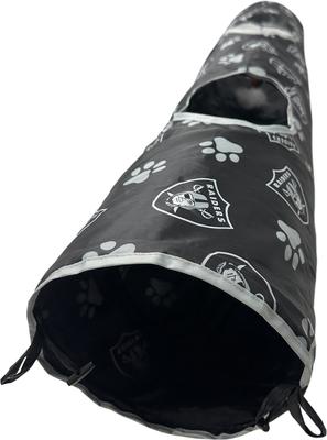 Show full view: Pets First Las Vegas Raiders Cat Tunnel Toy with Catnip slide 2 of 9