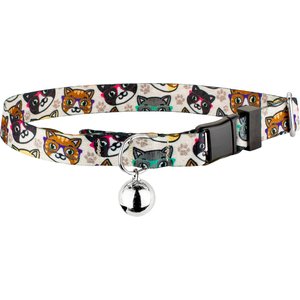 Country Brook Petz Whisker Wise Breakaway Cat Collar, Off-White, 8 to 12-in neck, 1/2-in wide