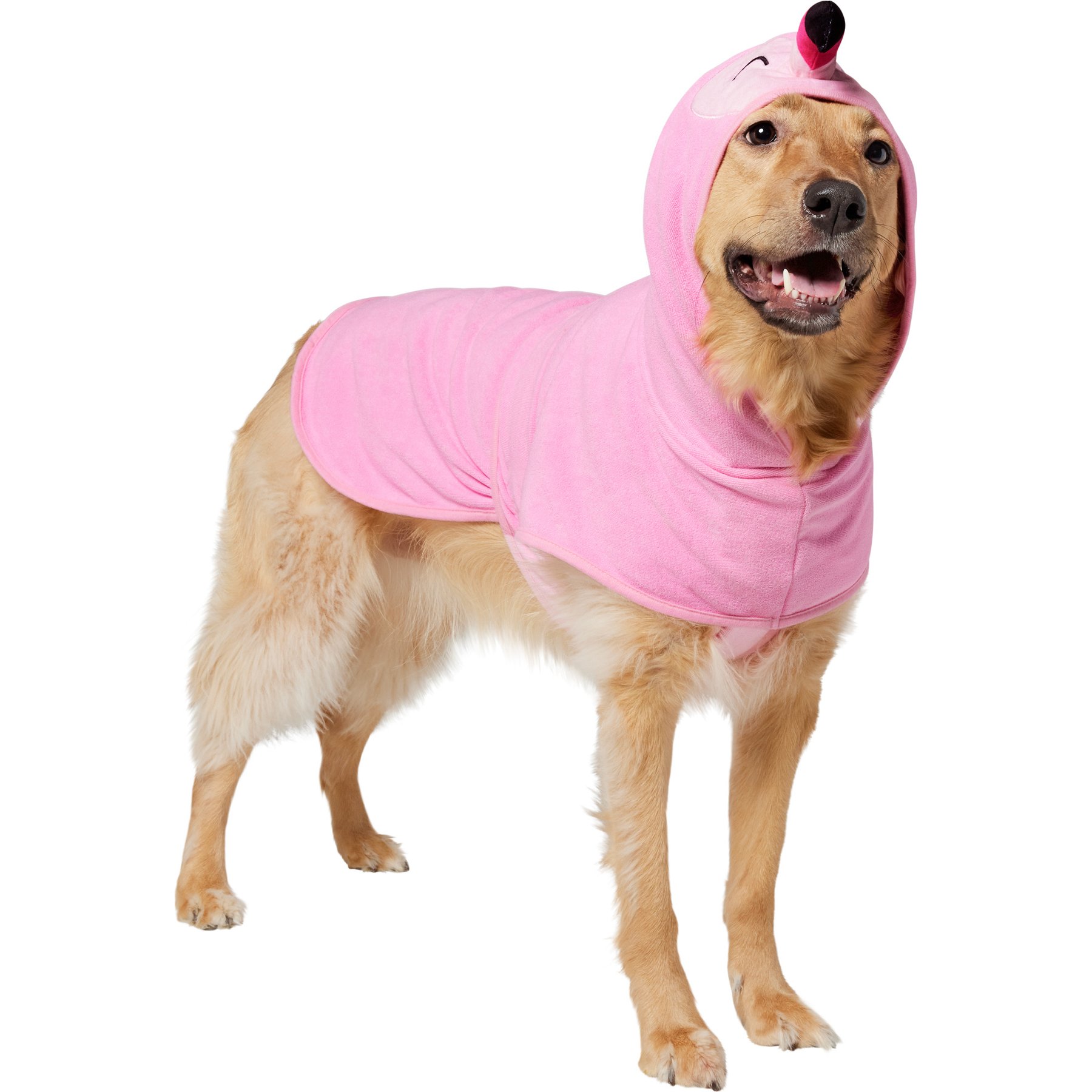 Frisco Summer Flamingo Dog & Cat Bathrobe, X-Large
