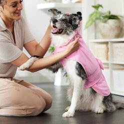 Frisco Summer Flamingo Dog & Cat Bathrobe, Large slide 2 of 7