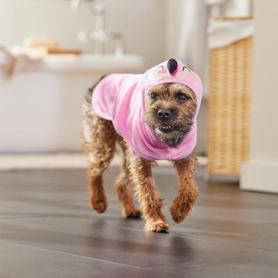 Show full view: Frisco Summer Flamingo Dog & Cat Bathrobe, Small slide 7 of 11