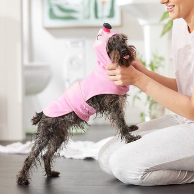 Show full view: Frisco Summer Flamingo Dog & Cat Bathrobe, X-Small slide 8 of 12