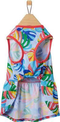 Show full view: Frisco Summer Ruffle Hem Dog & Cat Dress, Tropical Palms, Large slide 4 of 10