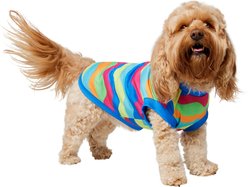 Frisco Summer Tropical Wave Stripe Dog & Cat T-Shirt, Medium