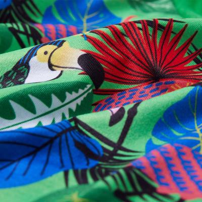 Show full view: Frisco Summer Tropical Palm Leaf Toucan & Flamingo Birds Dog & Cat T-Shirt, Small slide 6 of 11