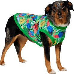 Frisco Summer Tropical Palm Leaf Toucan & Flamingo Birds Dog & Cat T-Shirt, Large
