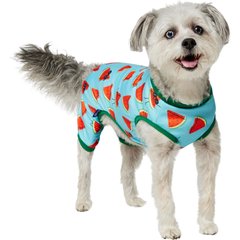 Frisco Summer Watermelon Print Dog & Cat Jersey Pajamas, Medium