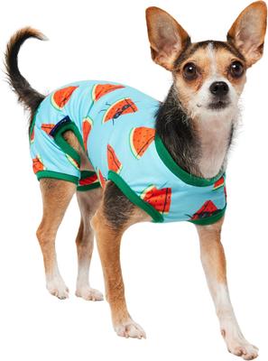 Show full view: Frisco Summer Watermelon Print Dog & Cat Jersey PJs, X-Small slide 2 of 11