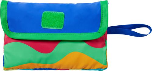 Show full view: Frisco Tropical Wave Stripe & Blue Packable Reversible Dog Raincoat, Blue, X-Small slide 6 of 11