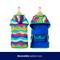 Show in main carousel: Frisco Tropical Wave Stripe & Blue Packable Reversible Dog Raincoat, Blue, X-Small slide 4 of 11