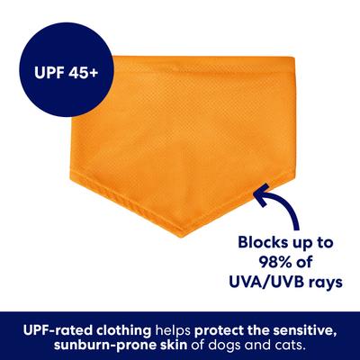 Show full view: Frisco Summer Cooling Pullover Dog Gaitor, Orange, X-Small/Small slide 3 of 11