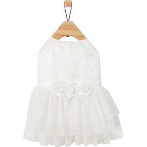 Frisco Rosette and Tulle Dog & Cat Wedding Dress, Small