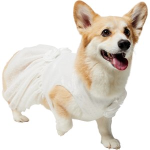 Frisco Rosette and Tulle Dog & Cat Wedding Dress, Large