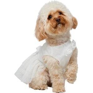 Frisco Rosette and Tulle Dog & Cat Wedding Dress, Small