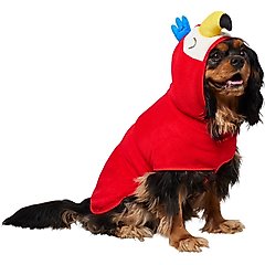 Frisco Summer Macaw Dog & Cat Bathrobe, Medium