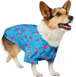 Frisco Summer Flamingo Dog & Cat Polo Camp Shirt, Medium