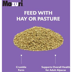 Mazuri Alpaca Care Crumbles Alpaca Food, 40-lb bag
