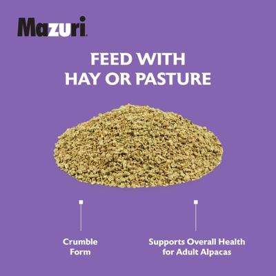 Show full view: Mazuri Alpaca Care Crumbles Alpaca Food, 40-lb bag slide 7 of 9