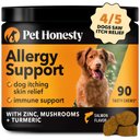 PetHonesty Allergy Support Salmon Flavor Allergy, Immune & Itchy Skin Relief Supplement for Dogs, 90 count