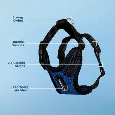 Show full view: Best Pet Supplies Voyager Step-in Air Dog & Cat Harness, Royal Blue with Black Trim, Small slide 3 of 9