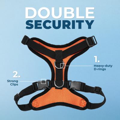 Show full view: Best Pet Supplies Voyager Step-in Air Dog & Cat Harness, Orange with Black Trim, Small slide 3 of 10