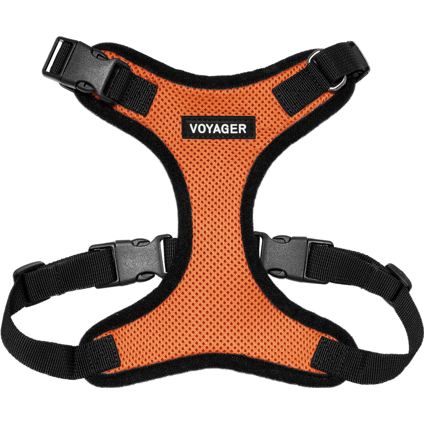 Best Pet Supplies Voyager Step-in Air Dog & Cat Harness, Orange with Black Trim, Large