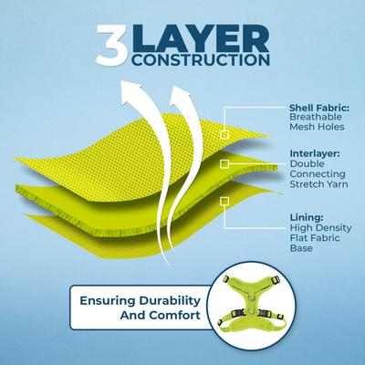 Show full view: Best Pet Supplies Voyager Step-in Air Dog & Cat Harness, Lime Green, XXX-Small slide 4 of 8